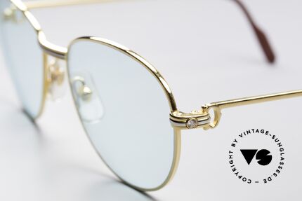 Cartier S Brillants 0,20 ct Diamanten Sonnenbrille, elegante neue Sonnengläser in einem petrol-türkis, Passend für Damen