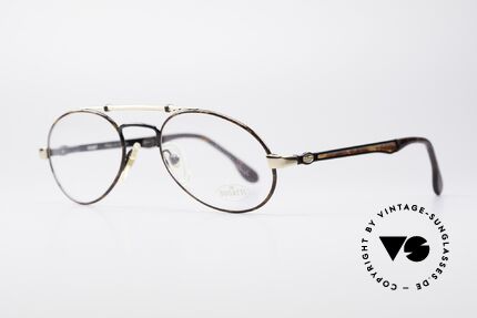 Bugatti 16957 Seltene 80er Vintage Brille, flexible Federgelenke und exzellente Verarbeitung, Passend für Herren