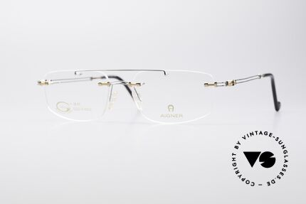 Aigner EA499 Vergoldete Randlose Brille, Aigner EA499 vintage Designer-Designerbrillenfassung, Passend für Herren