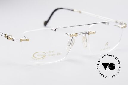 Aigner EA499 Vergoldete Randlose Brille, unbenutzte Lagerware (wie all unsere randlosen Brillen), Passend für Herren