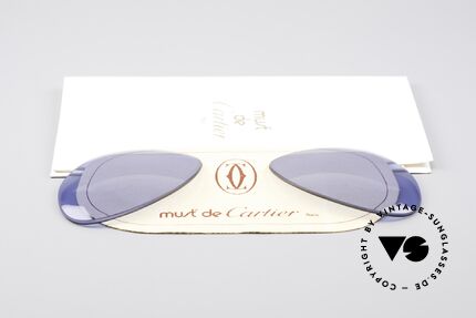 Cartier Vendome Lenses - L Ersatzgläser Navy Blue, von unserem Optiker gefertigt: daher neu & kratzerfrei, Passend für Herren