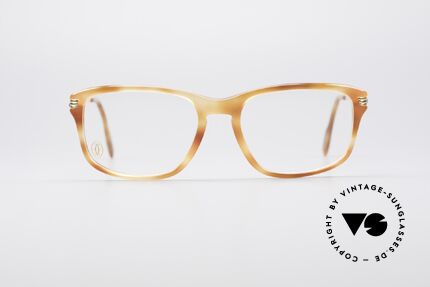 Cartier Lumen - S 90er Luxus Vintagebrille, 22kt vergoldet und Rahmenmuster "blond marmoriert", Passend für Herren und Damen