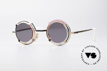 Casanova MTC 1 Kunstvolle Runde Sonnenbrille, zauberhafte Casanova vintage Sonnenbrille von ca. 1985, Passend für Herren und Damen