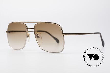 Metzler 7860 80er Herrensonnenbrille, hochwertige Lackierung in bronze-metallic/silber, Passend für Herren