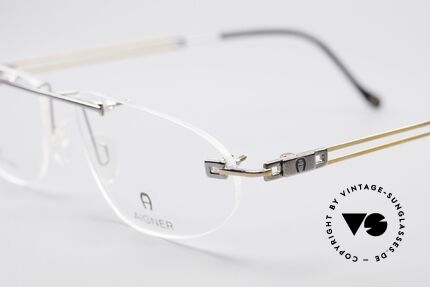 Aigner EA115 Vergoldete Randlose Brille, unbenutzte Lagerware (wie all unsere randlosen Brillen), Passend für Herren