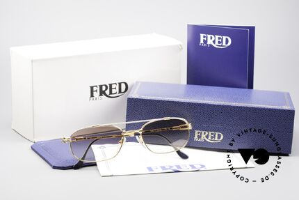 Fred Fregate Luxus Segler L Sonnenbrille, ungetragen, wie all unsere edlen vintage Sonnenbrillen, Passend für Herren