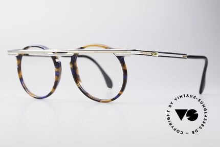 Cazal 648 Runde 90er Vintage Brille, extrovertierte Rahmengestaltung in Farbe & Form, Passend für Herren und Damen