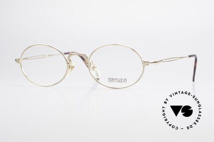 Matsuda 2876 Ovale Vintage Brillenfassung, vintage Matsuda Brillenfassung aus den 1990ern, Passend für Herren und Damen