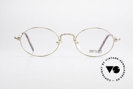 Matsuda 2876 Ovale Vintage Brillenfassung, echte Spitzen-Qualität sämtlicher Komponenten, Passend für Herren und Damen