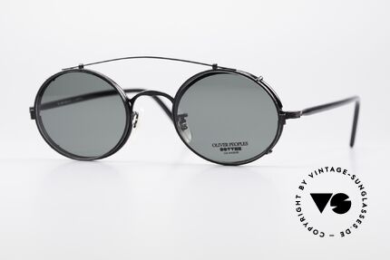 Oliver Peoples 68MBK Vintage Brille Sonnen Clip, vintage Oliver Peoples Sonnenbrille der frühen 90er, Passend für Herren und Damen