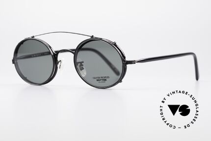 Oliver Peoples 68MBK Vintage Brille Sonnen Clip, herausragende Qualität der Fassung mit Sonnen-Clip, Passend für Herren und Damen