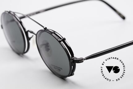 Oliver Peoples 68MBK Vintage Brille Sonnen Clip, grandiose Rahmengestaltung mit aufwendigen Details, Passend für Herren und Damen