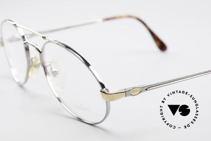 Bugatti 18526 80er Herren Vintage Brille, sehr noble Rahmenlackierung: titanium / vergoldet, Passend für Herren