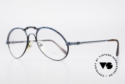 Bugatti 12028 Seltene 80er Vintage Brille, flexible Federgelenke und exzellente Verarbeitung, Passend für Herren