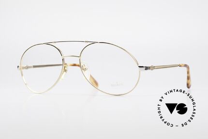 Bugatti 14808 Vergoldete 80er Vintage Brille, sehr elegante Designer-Brillenfasung von Bugatti, Passend für Herren