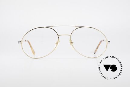 Bugatti 14808 Vergoldete 80er Vintage Brille, typische 80er Jahre Bugatti Herren-"Tropfenform", Passend für Herren