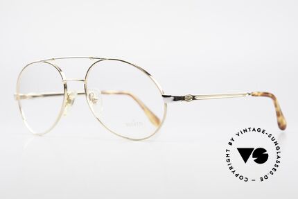 Bugatti 14808 Vergoldete 80er Vintage Brille, flexible Federgelenke und exzellente Verarbeitung, Passend für Herren