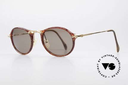 Dunhill 6154 Ovale Luxus Sonnenbrille 90er, Metallkomponenten (Brücke & Bügel) sind vergoldet, Passend für Herren