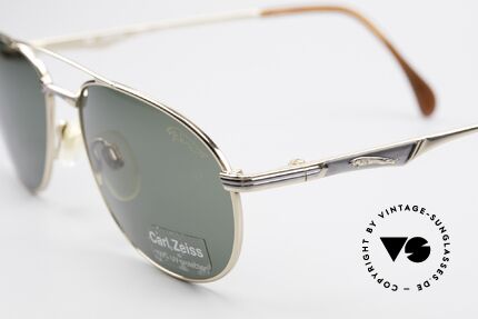 Jaguar 3709 Rare Vintage Sonnenbrille 90er, grüne ZEISS-Gläser (100% UV) mit dem JAGUAR-Logo, Passend für Herren