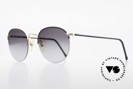 Giorgio Armani 142 Randlose Panto Sonnenbrille, Sonnengläser sind mit einem Nylor-Faden eingefasst, Passend für Herren