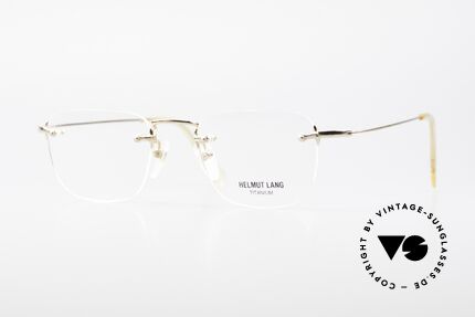 Helmut Lang VHL54A Randlose Titanium Fassung, Helmut Lang vintage Designer Titanium Brillenfassung, Passend für Herren