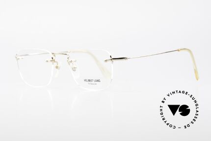 Helmut Lang VHL54A Randlose Titanium Fassung, echte "Insider Brille" mit Kult-Status für Avantgardisten, Passend für Herren