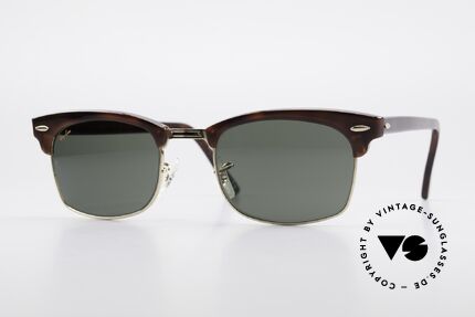 Ray Ban Clubmaster Square 80er Bausch & Lomb Original, original 80er Jahre Sonnenbrille von RAY-BAN, USA, Passend für Herren