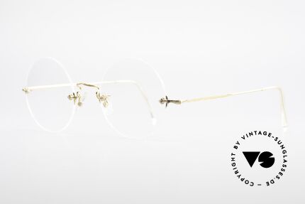 Algha Diaflex Randlose 14k Gold Filled Brille, feinste Fertigungsqualität (handmade in England), Passend für Herren