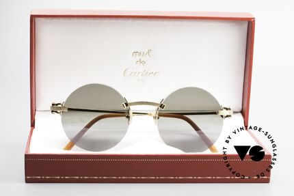 Cartier C-Decor Madison Runde Luxus Sonnenbrille, Customized = ein Einzelstück von unserem Optiker!, Passend für Herren und Damen