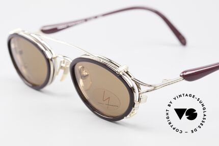 Yohji Yamamoto 51-7210 90er No Retro Clip-On Brille, ungetragen; wie all unsere vintage 90er Sonnenbrillen, Passend für Herren und Damen
