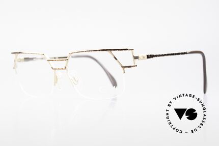 Cazal 248/3 Original 90er No Retro Brille, elegante Rahmengestaltung: gold / braun gesprenkelt, Passend für Herren