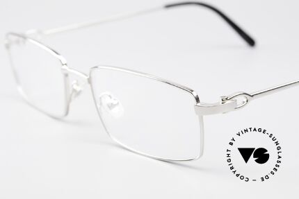 Cartier River - S Luxus Platin Brille Herren, ungetragene Luxusbrille mit orig. Etui & Verpackung, Passend für Herren