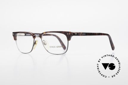 Giorgio Armani 381 Vintage Brille Clubmaster Stil, wahre 'Gentlemen-Brille' mit flexiblen Scharnieren, Passend für Herren