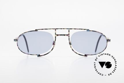 Cazal 753 Designer Sonnenbrille Oval, außergewöhnliche, halbrahmenlose Brillenfassung, Passend für Herren