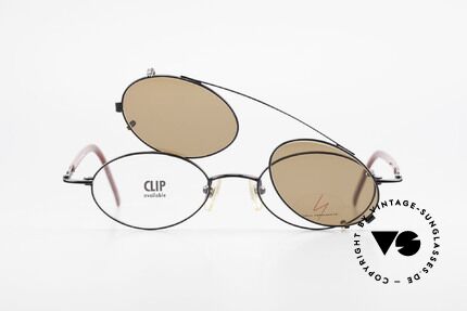 Yohji Yamamoto 51-8201 Ovale Vintage Brille Clip On, Größe: medium, Passend für Herren und Damen