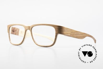 Rolf Spectacles Jupiter 54 XL Brille Komplett aus Holz, ein absolutes Meisterwerk ohne Schrauben und Metall, Passend für Herren