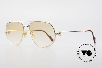 Cartier Romance Santos - L Luxus Vintage Sonnenbrille 80er, dieses Mod. mit SANTOS-Dekor & LARGE Gr. 58-18, 140, Passend für Herren