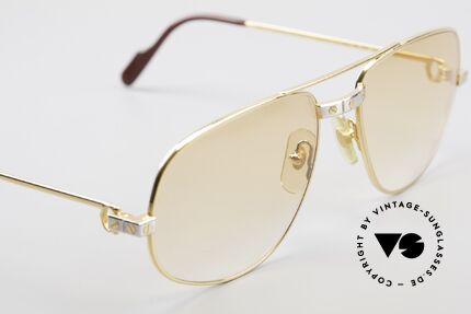 Cartier Romance Santos - L Luxus Vintage Sonnenbrille 80er, 2nd hand, jedoch neuwertiger Zustand (mit Bvlgari Etui), Passend für Herren