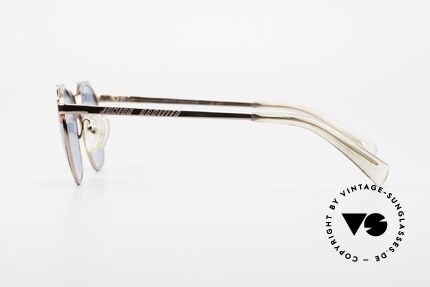 Jean Paul Gaultier 57-0171 Panto Designer Sonnenbrille, zudem einzigartige Lackierung in bronze-metallic, Passend für Herren und Damen