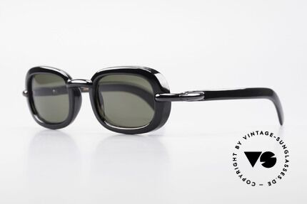 Karl Lagerfeld 4117 Rare 90er Damen Sonnenbrille, klassisch schwarzer Rahmen mit grauen Sonnengläsern, Passend für Damen