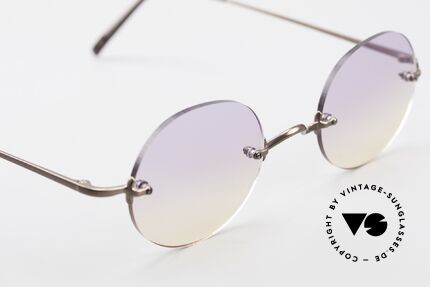 Freudenhaus Flemming Randlose Sonnenbrille Rund, KEINE Retromode, ein altes Original von Freudenhaus, Passend für Herren und Damen