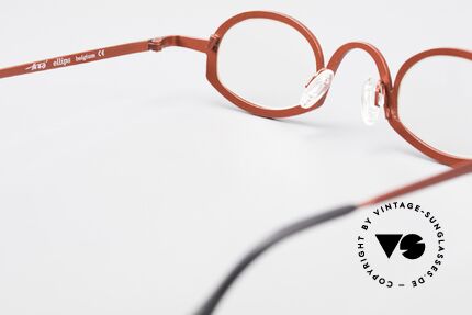 Theo Belgium Ellips Avantgarde Vintage Brille, ungetragenes Theo-Exemplar für die, die sich trauen, Passend für Herren und Damen