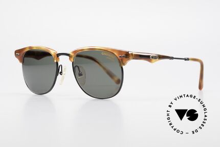 Carrera 5624 Clubmaster Stil Sonnenbrille, wahre 'Gentlemen-Brille' in schildpatt und schwarz, Passend für Herren