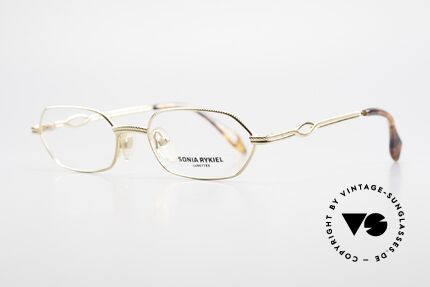 SONIA RYKIEL SR604 Damen Luxus Brillenfassung, der komplette Metall-Rahmen ist 18kt hart-vergoldet, Passend für Damen