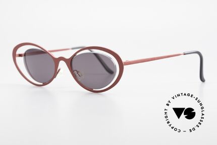 Theo Belgium LuLu Designer Cateye Sonnenbrille, Gläser werden u.a. durch einen Nylor-Faden gehalten, Passend für Damen