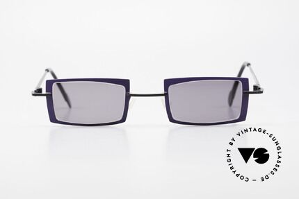 Theo Belgium Arbour Knot Designer Sonnenbrille Violett, 1989 gegründet als GEGENPOL zum üblich 'Mainstream', Passend für Herren und Damen