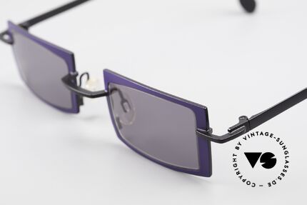 Theo Belgium Arbour Knot Designer Sonnenbrille Violett, sehr interessantes Farbkonzept in violett und schwarz, Passend für Herren und Damen