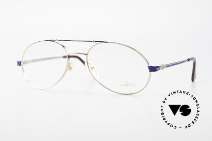 Bugatti 14818 Vergoldete 80er Vintage Brille, sehr elegante Designer-Brillenfasung von Bugatti, Passend für Herren