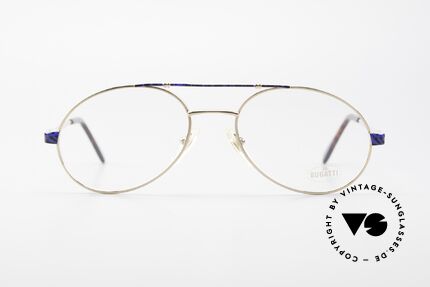 Bugatti 14818 Vergoldete 80er Vintage Brille, typische 80er Jahre Bugatti Herren-"Tropfenform", Passend für Herren