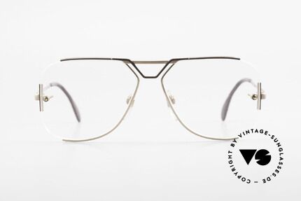 Cazal 722 Außergewöhnliche Designerbrille, feiner, halb offener Metallrahmen (echtes Unikat), Passend für Herren